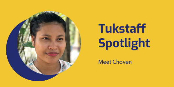 Tukstaff Spotlight banner with a portrait of TukTuk illustrator Choven