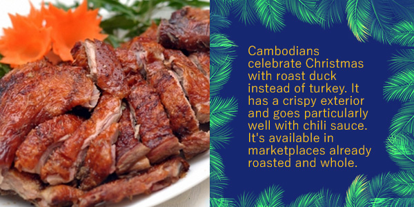 Roast duck pieces with a crispy skin, the Khmer food of the month Sach Tea Ang, with a short description